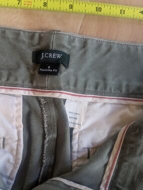 J.Crew Favorite Fit Cotton Pants in Olive Green. Sz 8 Preppy, Streetwear,
